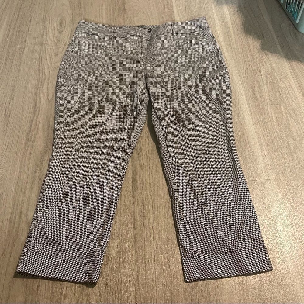 7th Ave NY & Co. black/white checker cropped pants